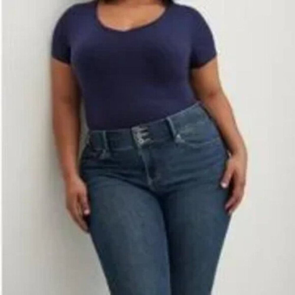 TORRID jegging dark wash skinny denim high rise jeans size 20T tall - Picture 3 of 9